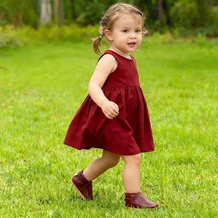 Genuine Leather Baby Booties Soft Sole Toddler Walking Shoes - Image 2