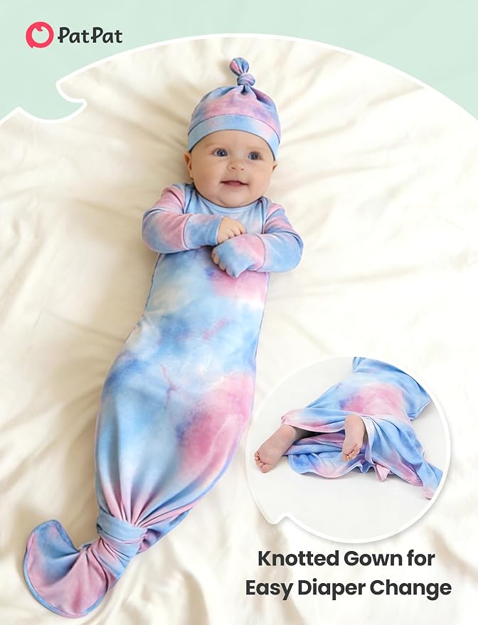 PATPAT Baby Sleeper Gown with Hat - Image 4