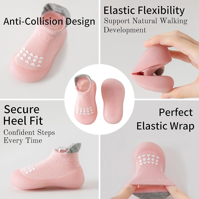 Baby Sock Shoes Toddler Walking Shoes Infant Slippers | Soft Rubber Sole - Image 5