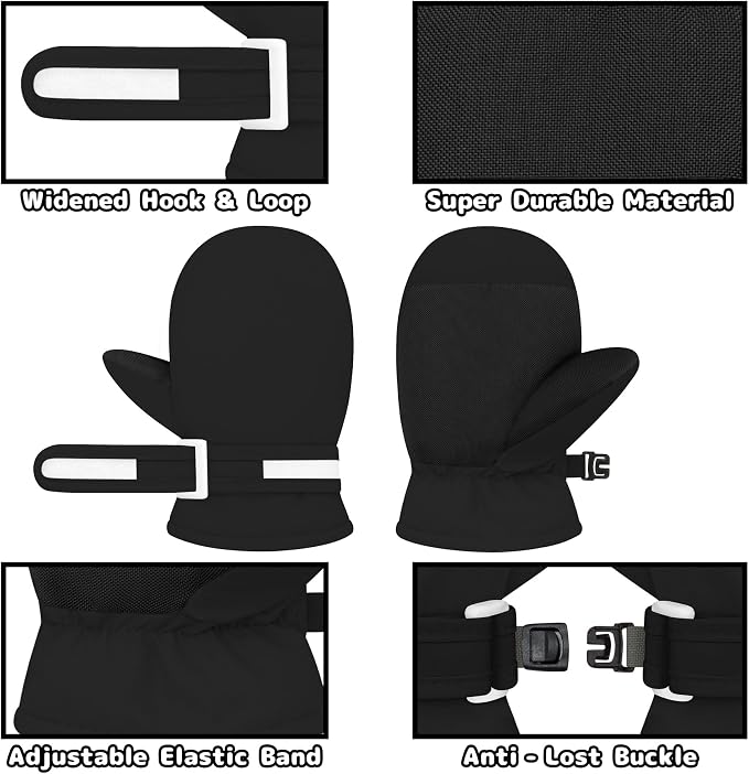 Olreco Baby Toddler Mittens Waterproof Infant Baby Winter Mittens Toddler Snow - Image 5