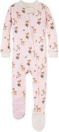 Burt's Bees Baby Girls Organic Cotton, Snug Fit Footed Sleeper Pajamas | by BurtsBeesBaby