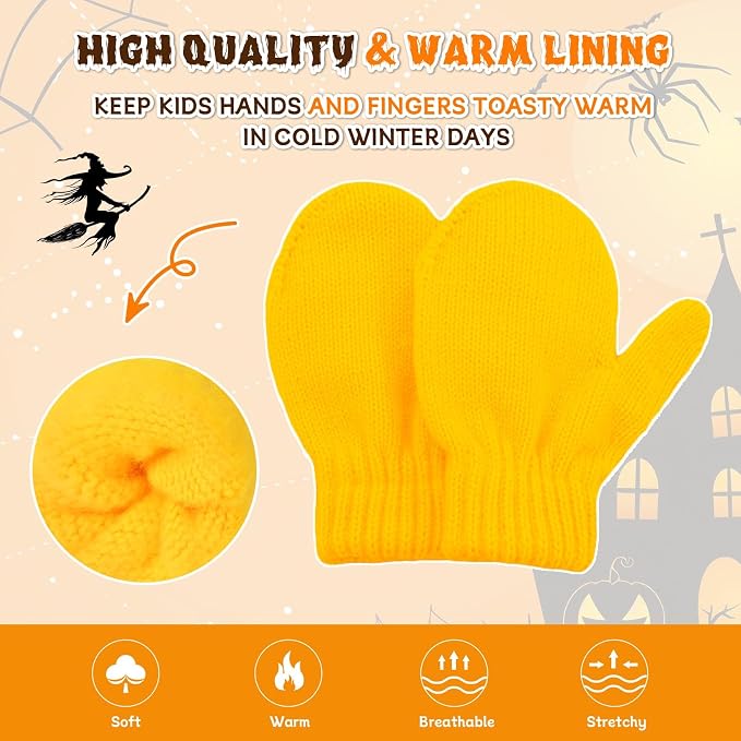 Century Star Toddler Mittens Thick Knit Kids Winter Gloves Warm Toddler Winter - Image 2