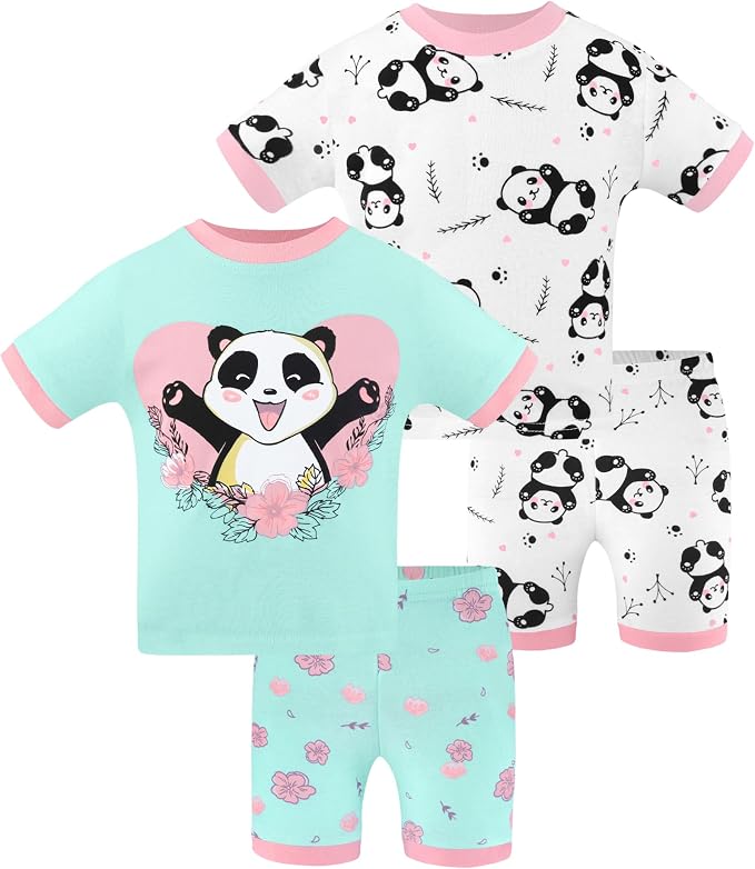 DAUGHTER QUEEN Girls Summer Pajamas Set 4 Pieces 100% Cotton Sleepwear Size 18 by DAUGHTERQUEEN