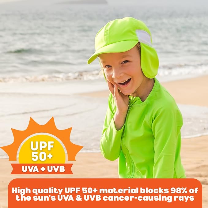 SwimZip Sun Hat with Neck Flap | UPF 50+ Protection - Image 3