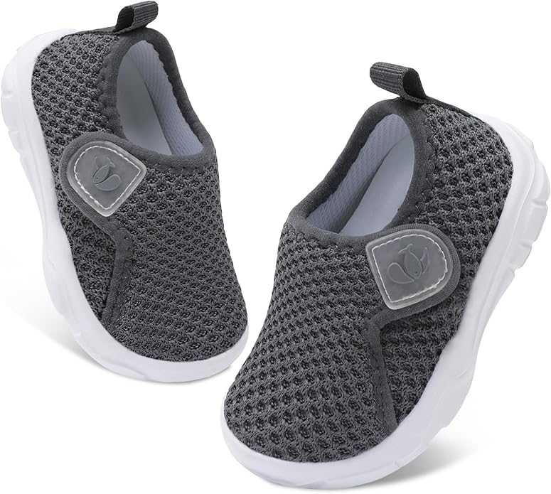 FEETCITY Baby Shoes Boys Girls First Walking Shoes Infant Sneakers Lightweight Slip On Shoe