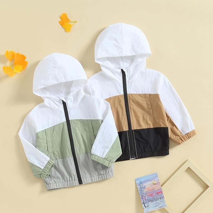 Toddler Windbreaker Jacket Baby Girl Hooded Zip Up Sweatshirt Winter Jacket - Image 7