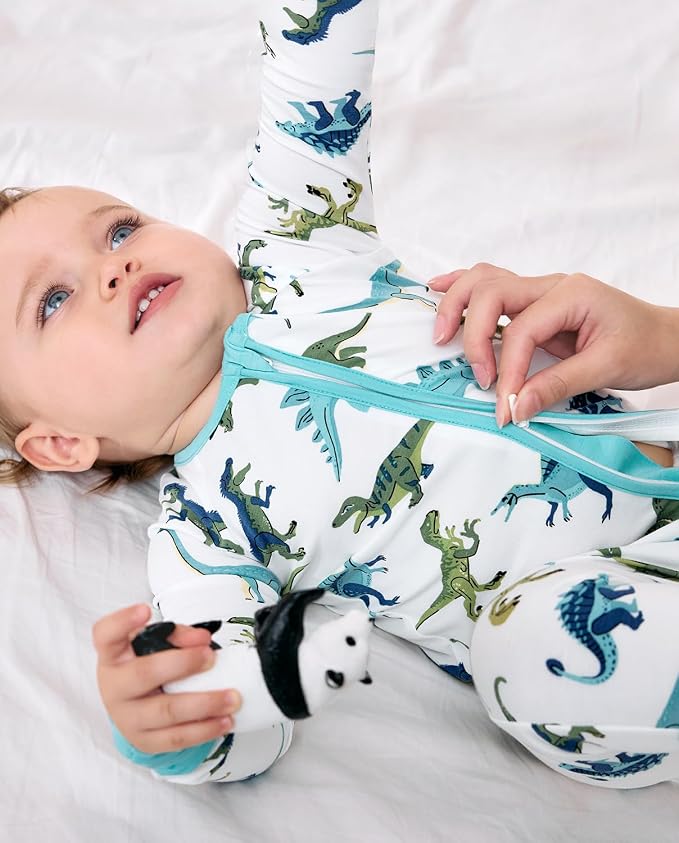 babee Reshinee Bamboo Viscose Baby Footie Pajama, Zipper Sleeper Boys Girls - Image 4