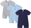 Bafeicao Baby Boy Girl 2/3 Pack Solid Romper Ribbed Short/Long Sleeve | by Bafeicao