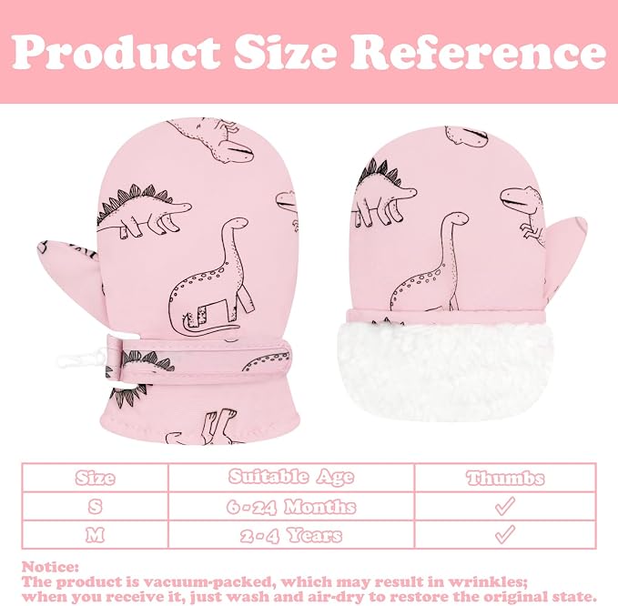 Sarfel Toddler Mittens Waterproof Toddler Gloves Baby Winter Mittens Toddler - Image 6
