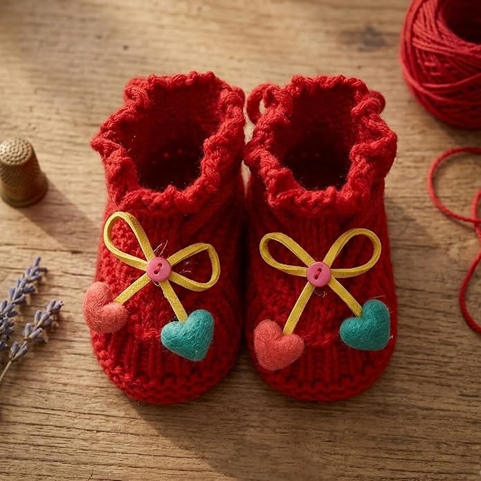 Infant Baby Boys Girls Knitted Booties Soft Cute First Walking Socks Shoes | - Image 4