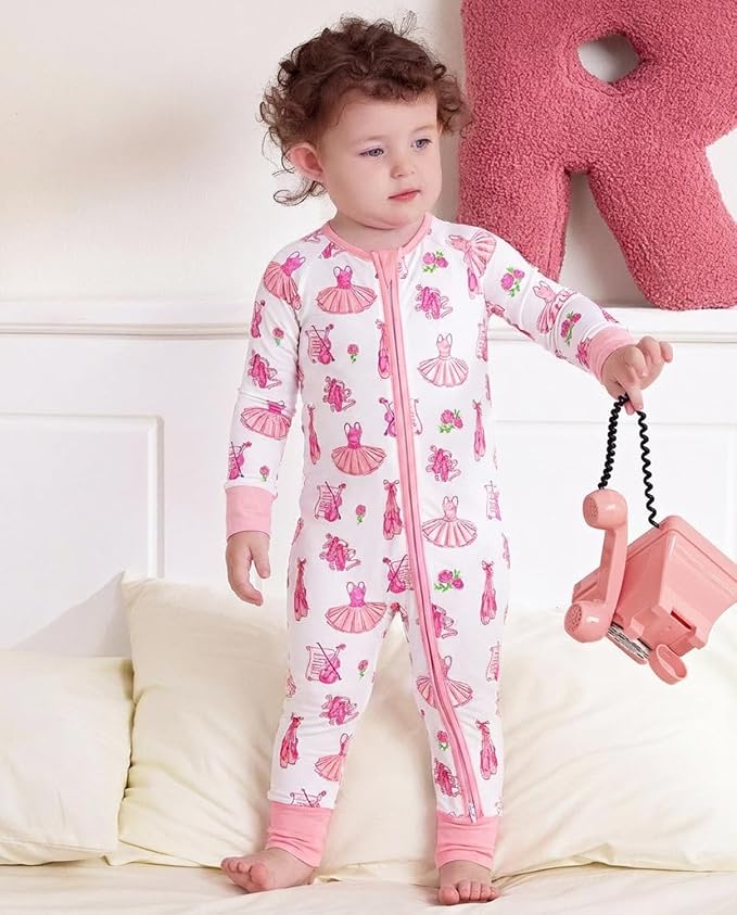 babee Reshinee Viscose Derived from Bamboo Baby Footie Pajamas Convertible - Image 8