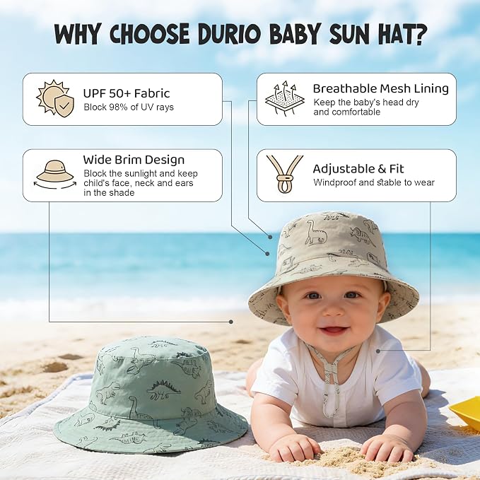 Durio 2-Pack Baby Bucket Hat - Image 4