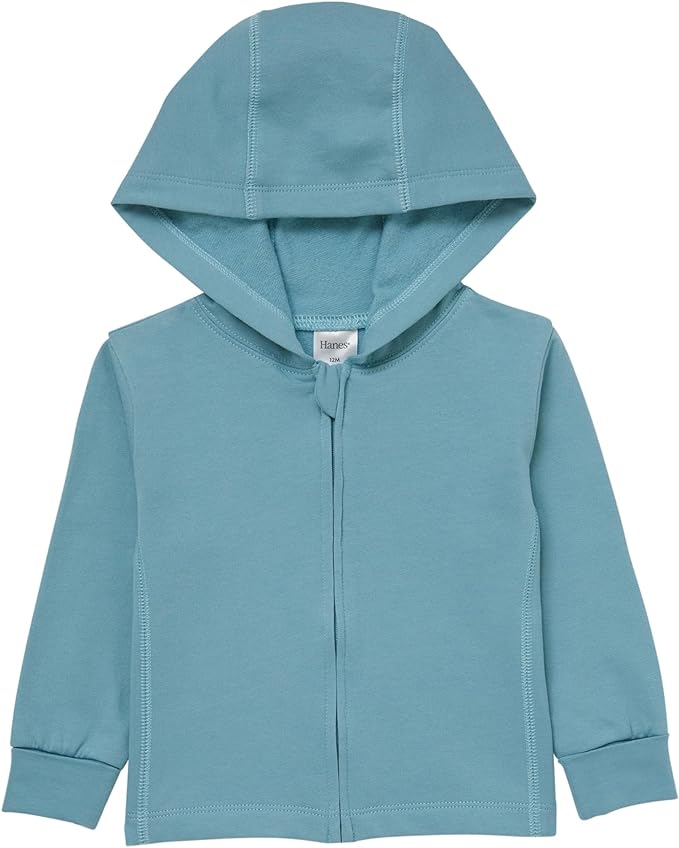 Hanes Baby Pure Comfort French Terry Hoodie, Infant Full-zip Hooded Jacket by Hanes