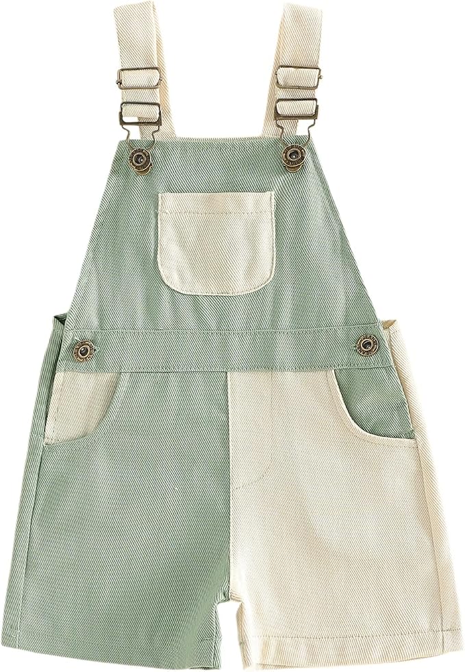 Fernvia Toddler Kids Baby Girl Boy Contrast Color Overalls Shorts Clothes by Fernvia
