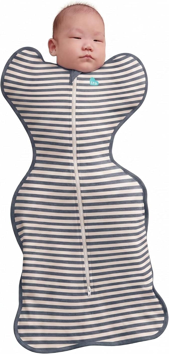 Love to Dream Swaddle Up, Baby Sleep Sack | 1.0 TOG, 8-13 lbs, Stripe Denim | by LoveToDream
