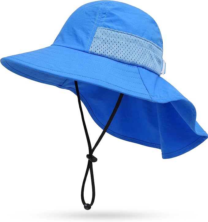 Toddler Baby Sun Hat Kids Summer Beach Essentials Adjustable Beach Hats by HONGTEYA