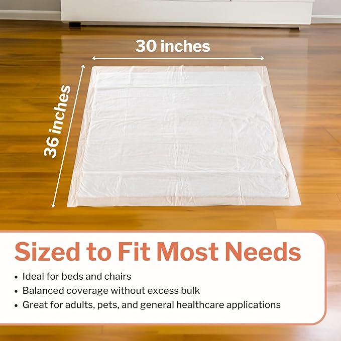 McKesson Underpads Disposable Bed Pads 30" x 36" [200 Count], Heavy Absorbency, Ultra Incontinence Chux Pads for Adults, Elderly, and Baby, Pee Pads