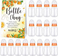 TrelaCo Bottle Chug Baby Shower Game 20 Pcs Baby Bottles Shower Favor with 1 Orange Theme Sign for Gender Reveal Party Supplies Gifts(Orange)