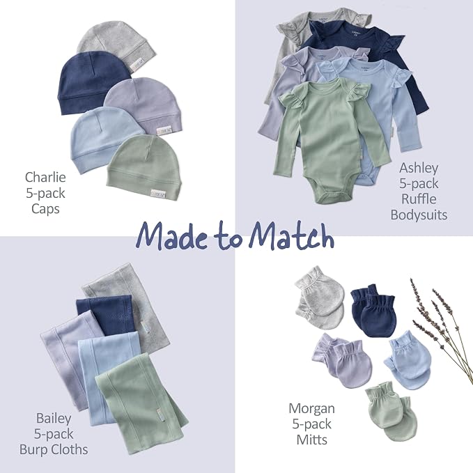 Charlie 5-Pack Caps 100% Organic Cotton Beanie Hats | GOTS certified Organic - Image 5