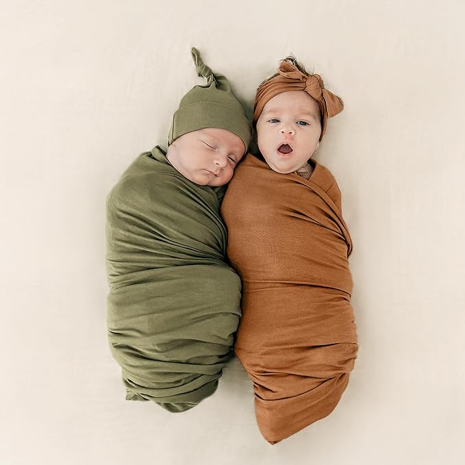 3-Pack Ultra Soft Stretchy Jersey Knit Baby Swaddle Blankets, 33x44 | Snug - Image 3