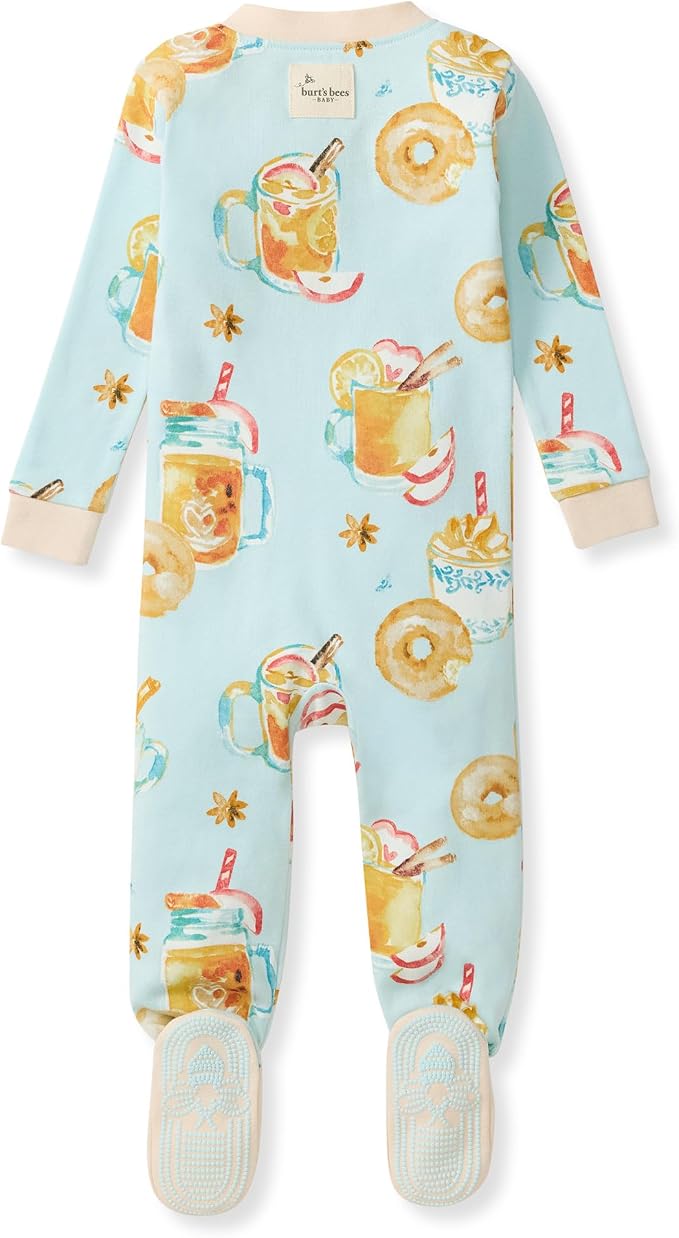 Burt's Bees Baby Girls Organic Cotton, Snug Fit Footed Sleeper Pajamas | - Image 2
