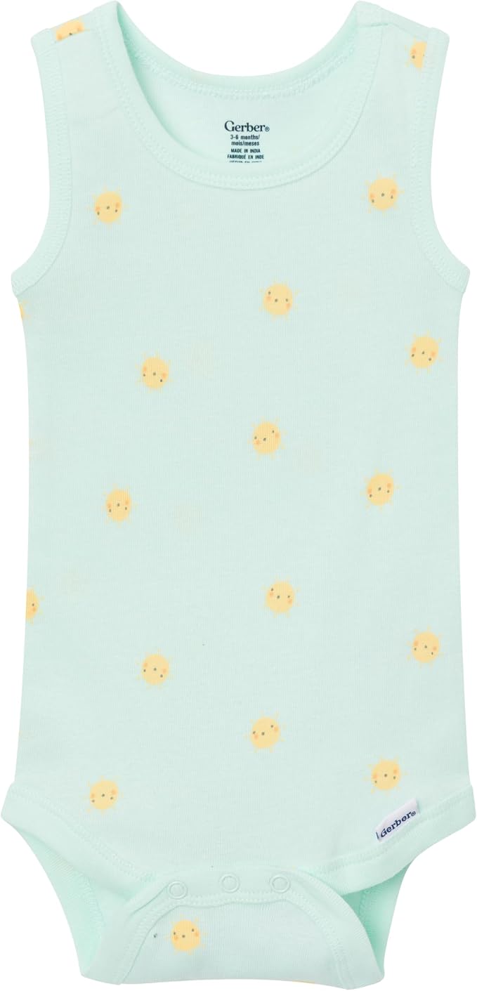 Gerber Baby Girls Multi-Pack Sleeveless Onesies Bodysuit - Image 6