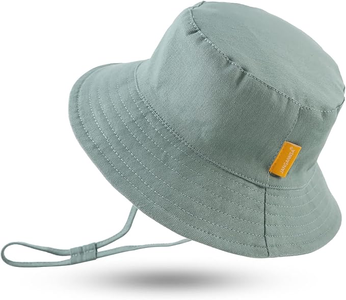 JANGANNSA Cotton Baby Sun Hat Infant Toddler Boys Girls Bucket Hats Summer Sun by JANGANNSA