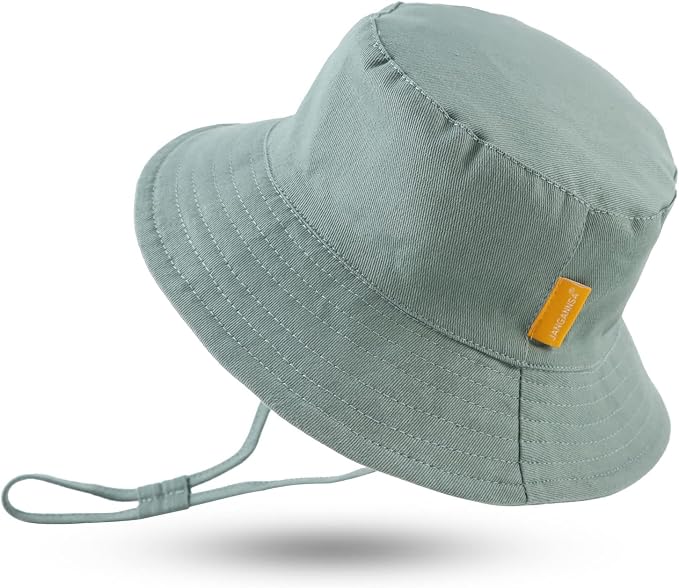 JANGANNSA Cotton Baby Sun Hat Infant Toddler Boys Girls Bucket Hats Summer Sun by JANGANNSA