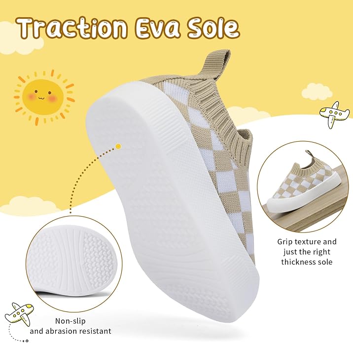 BACSAC Baby Toddler Unisex Infant Shoes Boys Girls Beige Mesh Breathable - Image 3