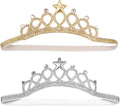 Beaupretty 2PCS Baby Girls Crystal Crown Tiara Hair Belt Headband Soft Headwrap by Beaupretty