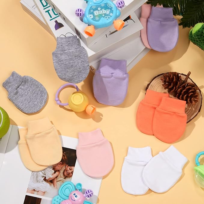 Geyoga 6 Pairs Baby Mittens Newborn No Scratch Gloves Infant | Anti Scratch - Image 4