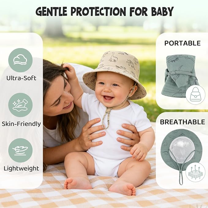 Durio 2-Pack Baby Bucket Hat - Image 5