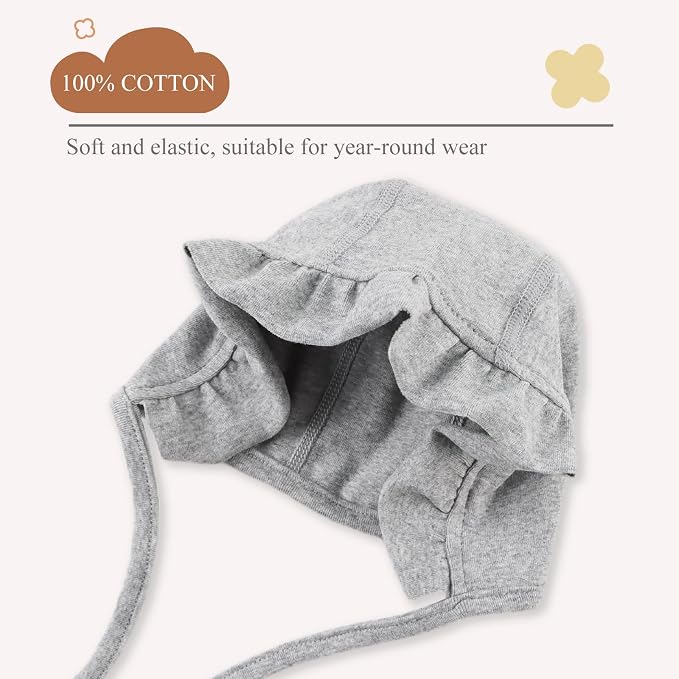Lovely Baby Girl Hospital Hat Soft Cotton Newborn Beanie Winter Baby Hats - Image 4