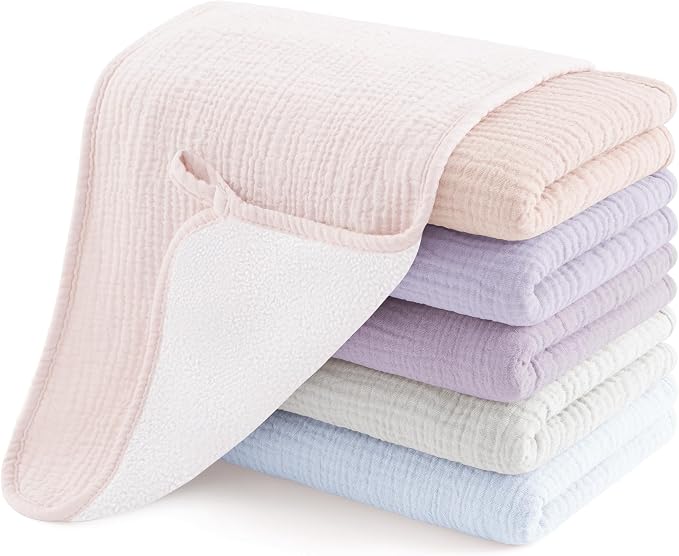 Susurration Muslin Burp Cloths, Soft Baby Burping Cloths by Susurration