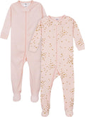 Gerber Baby Girls 2-Pack Footed Pajamas by Gerber