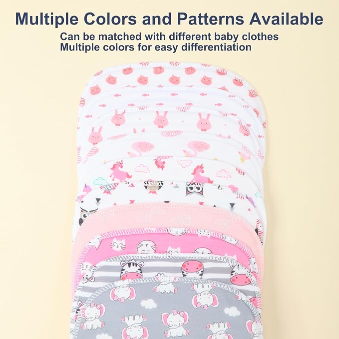 10-Pack Burp Cloths for Baby Boys and Girls - Image 6