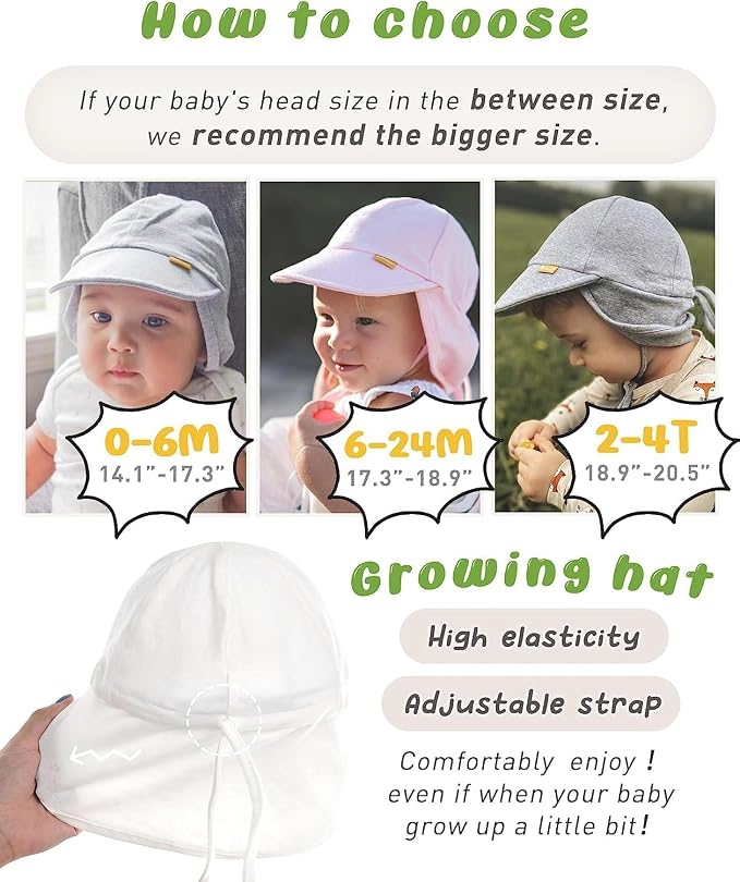 FURTALK Baby Sun Hat UPF 50+ UV Ray Sun Protection Cotton Toddler Hats - Image 5