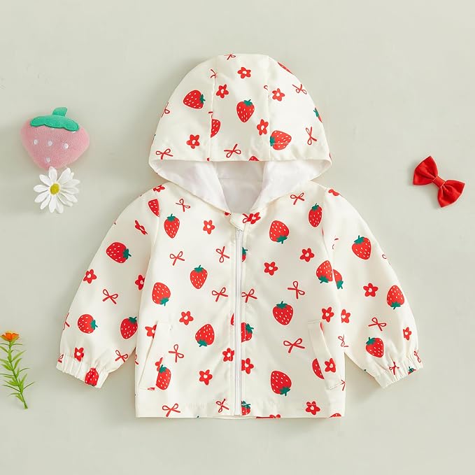 Toddler Baby Girl Windbreaker Jacket Zip Up Hoodie Long Sleeve Sweatshirt - Image 4