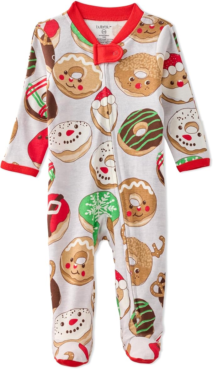 Butterblu Scout Sleep & Play 100% Organic Cotton Footed Zip Front PJs | GOTS by Butterblu