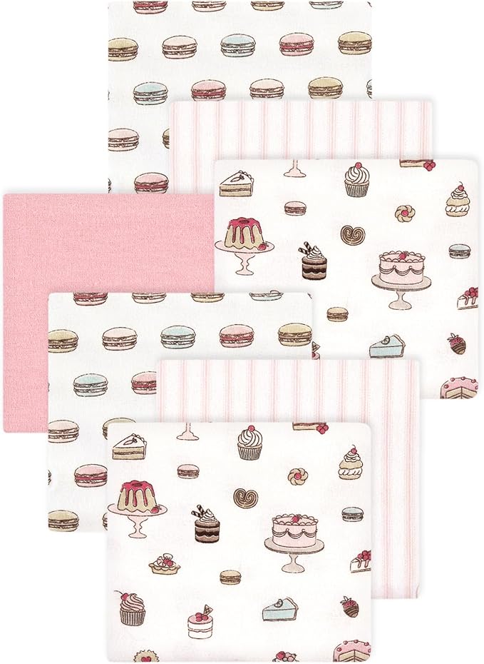 Little Treasure Hudson Baby Cotton Poly Flannel Receiving Blankets Multipack by HudsonBaby
