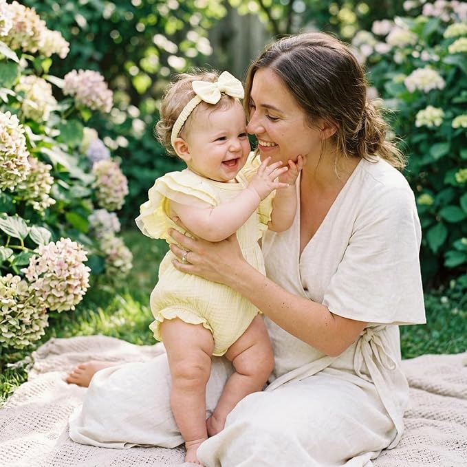 TITKKOP Ruffle Bubble Romper for Baby Girl | One-Piece Shorts Jumpsuit | Summer - Image 4