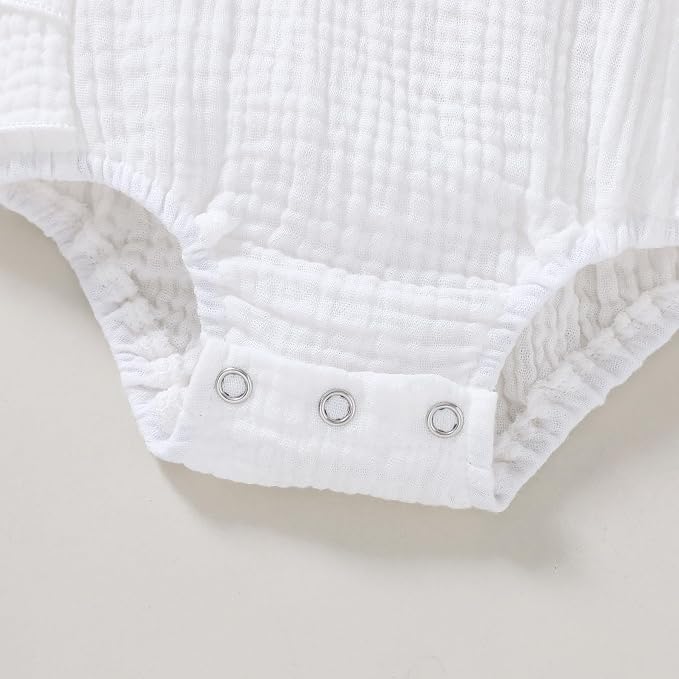YOUNGER TREE Toddler Baby Girl Ruffled Sleeveless Romper Casual Summer Jumpsuit - Image 6