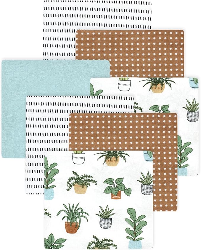 Little Treasure Hudson Baby Cotton Poly Flannel Receiving Blankets Multipack by HudsonBaby