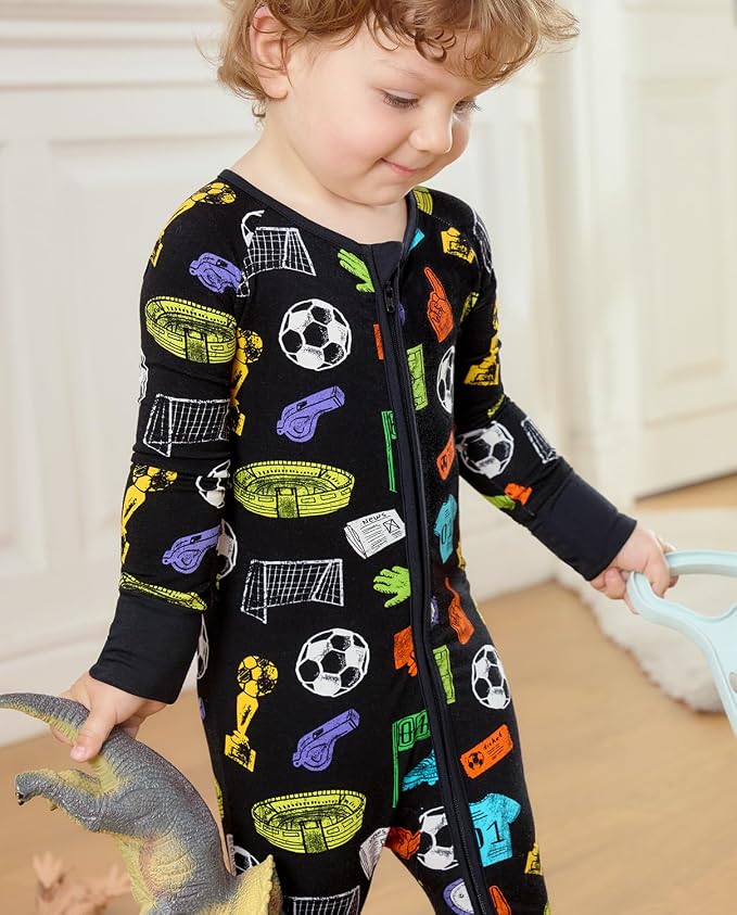 babee Reshinee Bamboo Viscose Baby Footie Pajama, Zipper Sleeper Boys Girls | - Image 8
