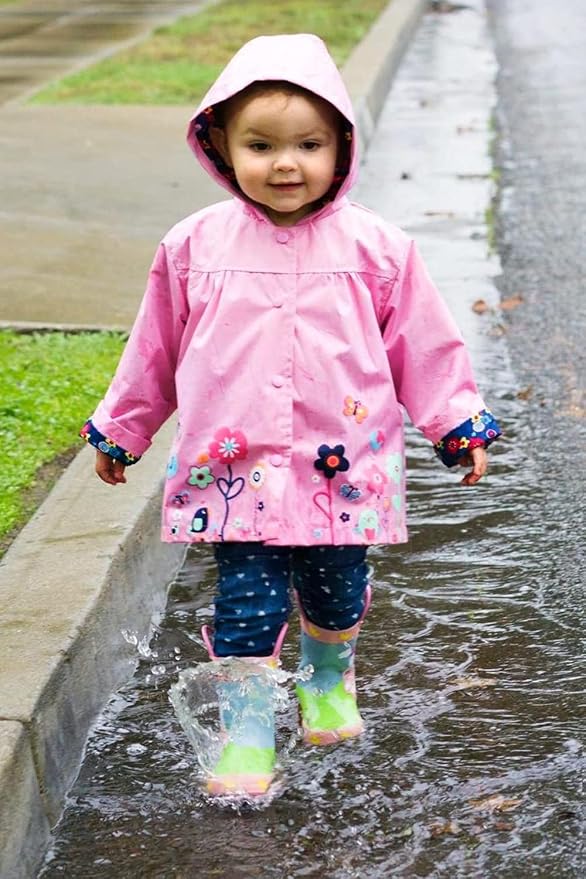 Arshiner Toddler Girls Waterproof Hooded Coat Jacket Outwear Raincoat - Image 2