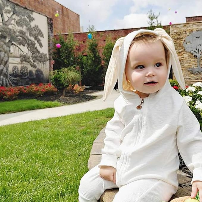 Simplee kids Baby Bunny Outfits Romper, Zipper Up - Image 9