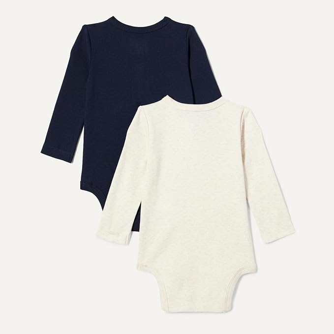 Amazon Essentials Unisex Babies' Long-Sleeve Cotton Henley Bodysuits - Image 3