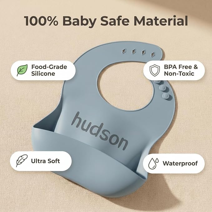 norinori Personalized Silicone Baby Bibs - Image 4