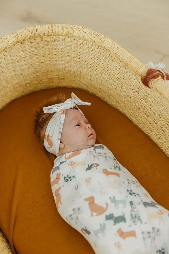 Copper Pearl Swaddle Blankets for Newborns | Soft Stretchy Receiving Blankets - Image 6