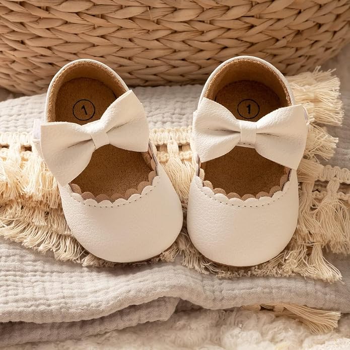 KIDSUN Infant Baby Girls Mary Jane Shoes Non-Slip Rubber Sole Ballet Slippers - Image 3